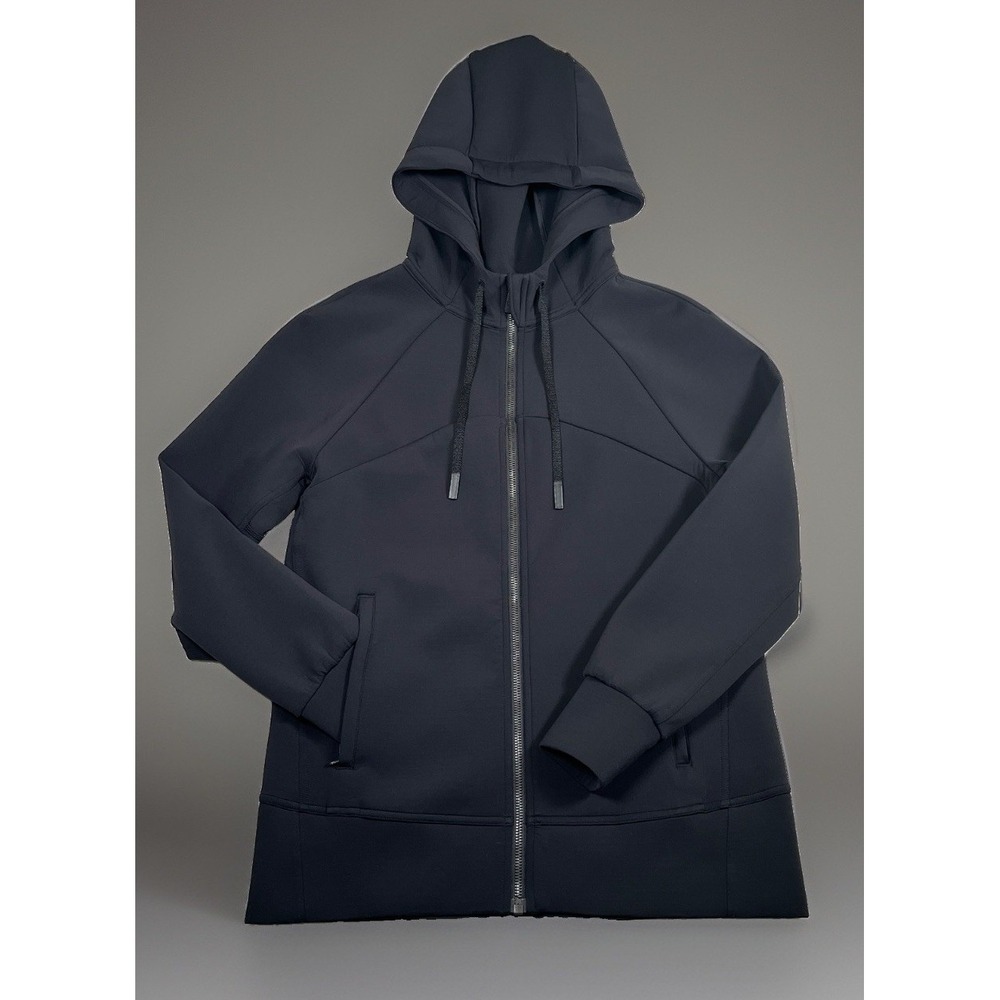 Lululemon Women Tech Lux Jacket Full Zip Hoodie Black Size 10 Sweatshirt W4ALBS